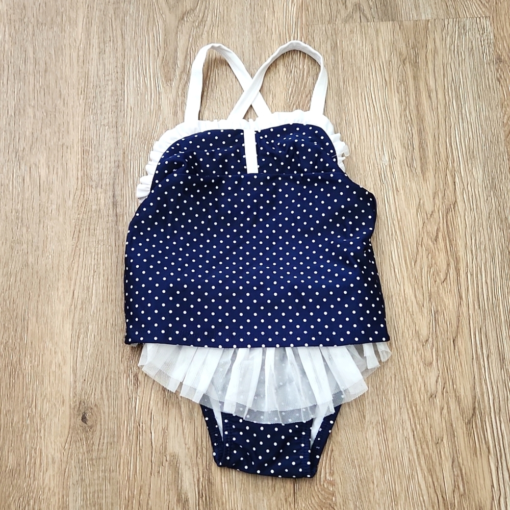 Cat & Jack Toddler Girl 2-piece Bikini Tulle Ruffle Swimsuit Size 2T - NWOT